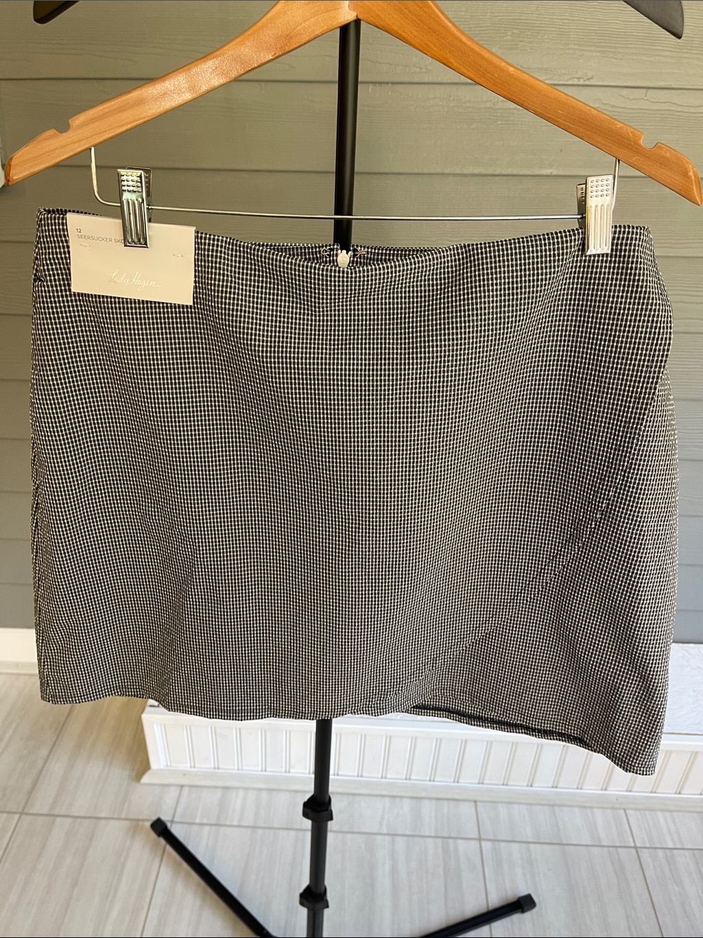 Lady Hagen Navy & White Skort With Micro-Check Size 12